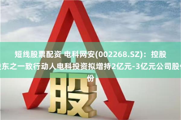 短线股票配资 电科网安(002268.SZ)：控股股东之一致行动人电科投资拟增持2亿元-3亿元公司股份